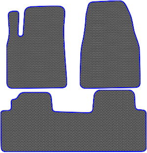 Коврики ЭВА "Ромб" для Hyundai Matrix (хэтчбек 5 дв) 2008 - 2010, серые, 3шт.