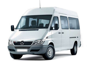 Коврики текстильные "Классик" для Mercedes-Benz Sprinter I (автобус) 1995 - 2006, черные, 3шт.